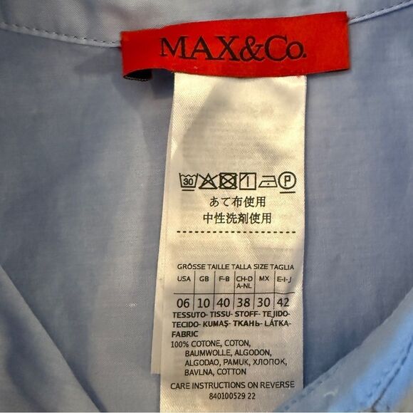 Max & Co Light Blue Shirt Dress - Picture 4 of 6